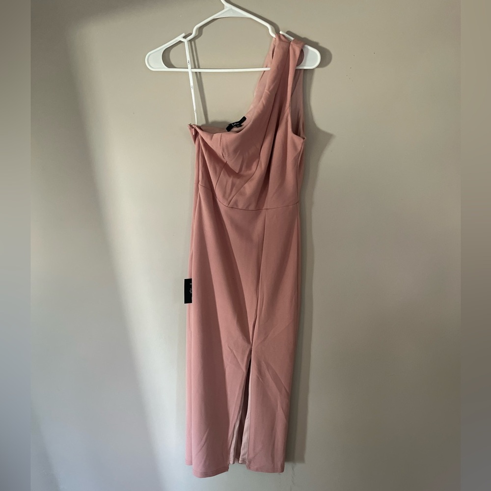 Lulus pink one shoulder cocktail dress size s